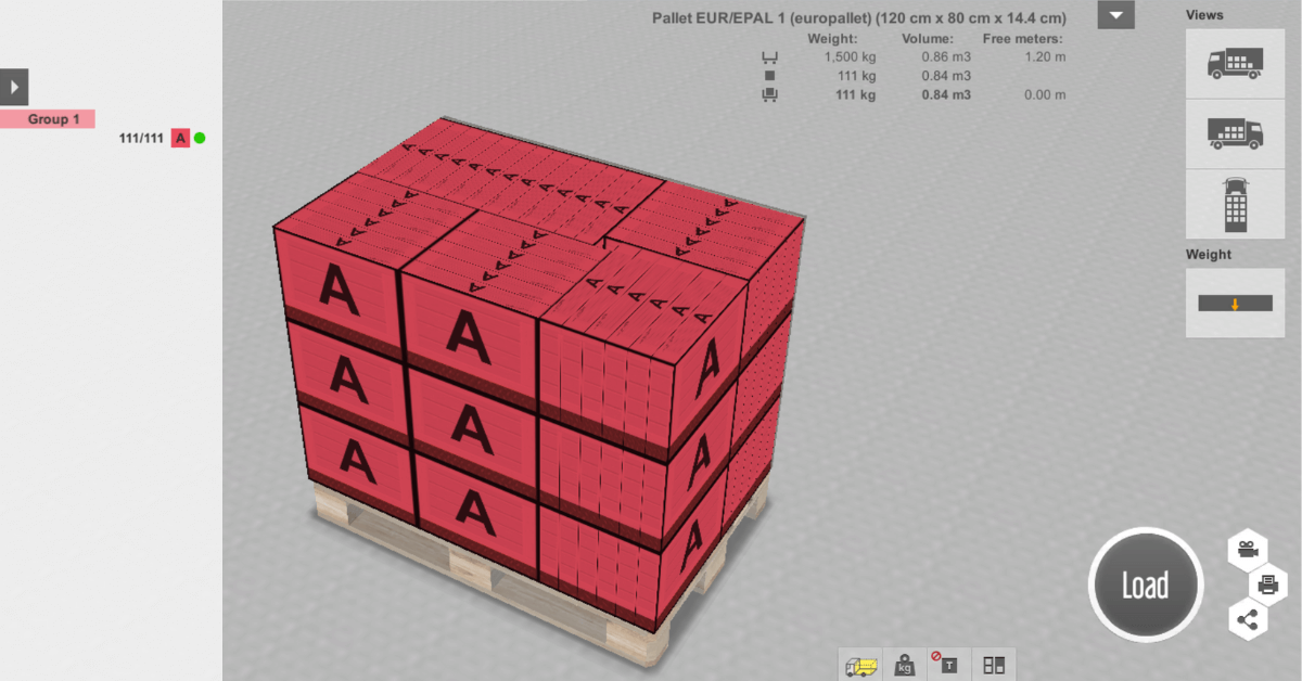 Palletization in EasyCargo EN